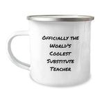 Funny Substitute Teacher Gifts for Men, Women, and Friends - Officially The World's Coolest Substitute Teacher Christmas Unique Gifts from Family