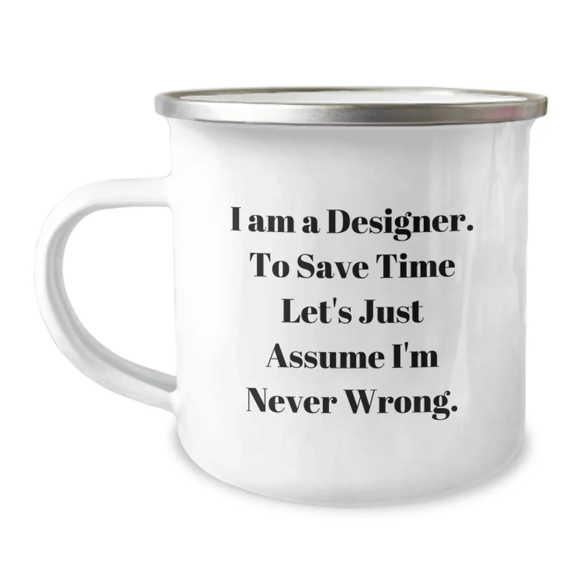 Funny Designer Gifts for Him - Unique Camping Mug from Friends - Perfect for Designer Men - Christmas Unique Gifts