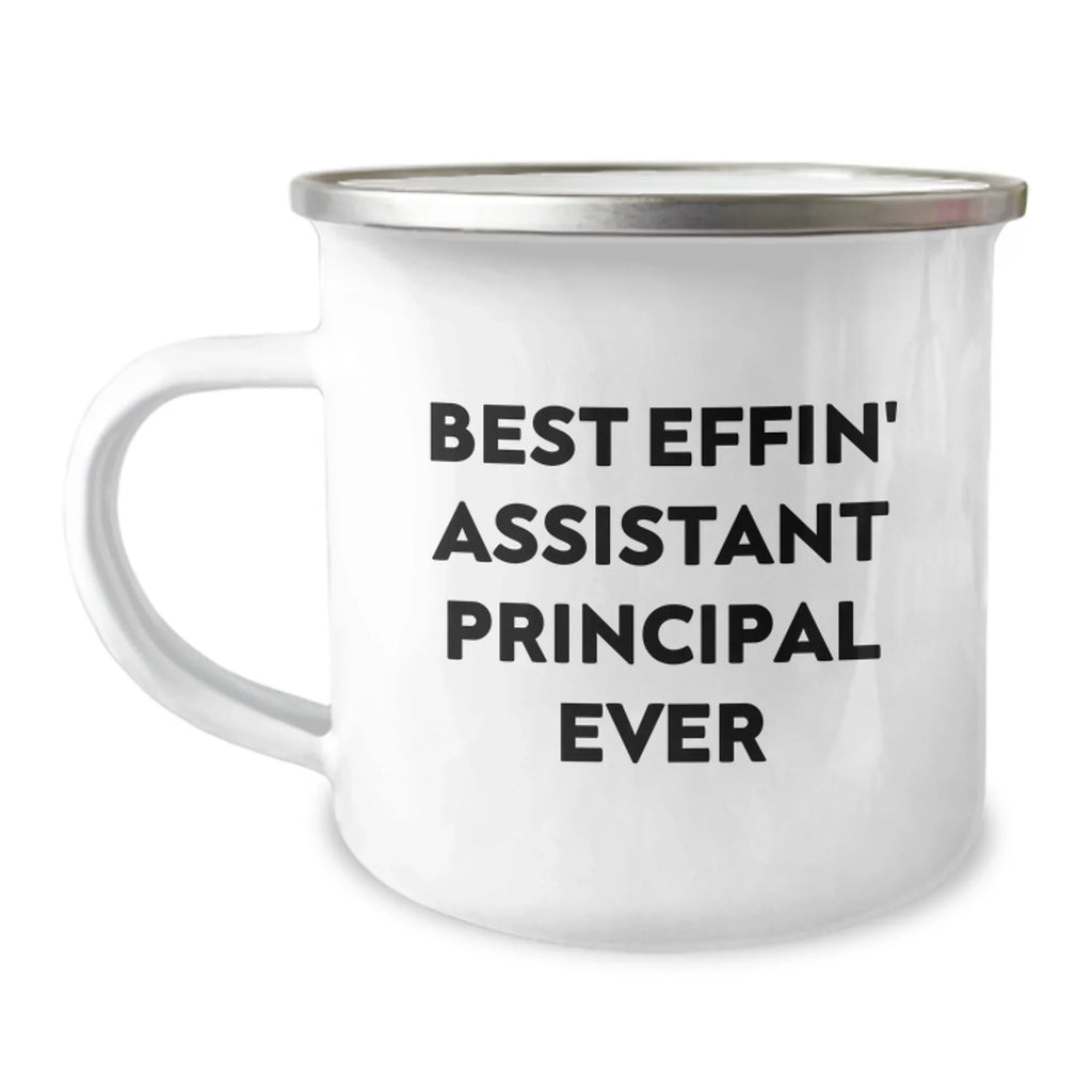 Funny Assistant Principal Gifts for Men - Best Effin' Assistant Principal Ever Camping Mug for Christmas Unique Gifts from Friends and Family