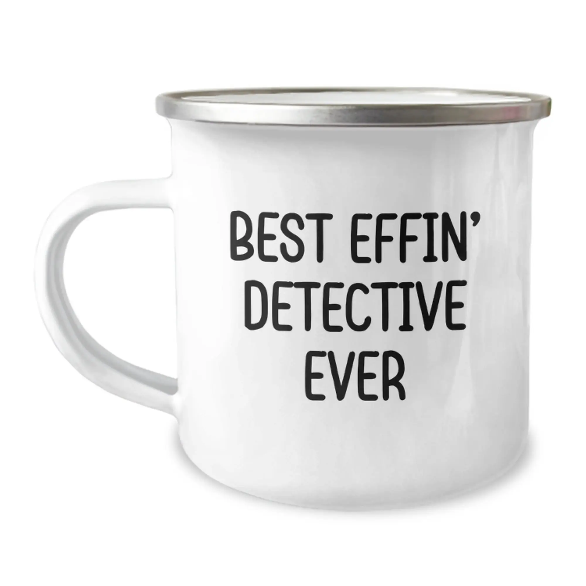 Funny Detective Gifts for Men - Best Effin' Detective Ever Camping Mug for Graduation Unique Gifts from Family, Friends, or Coworkers - Image 1