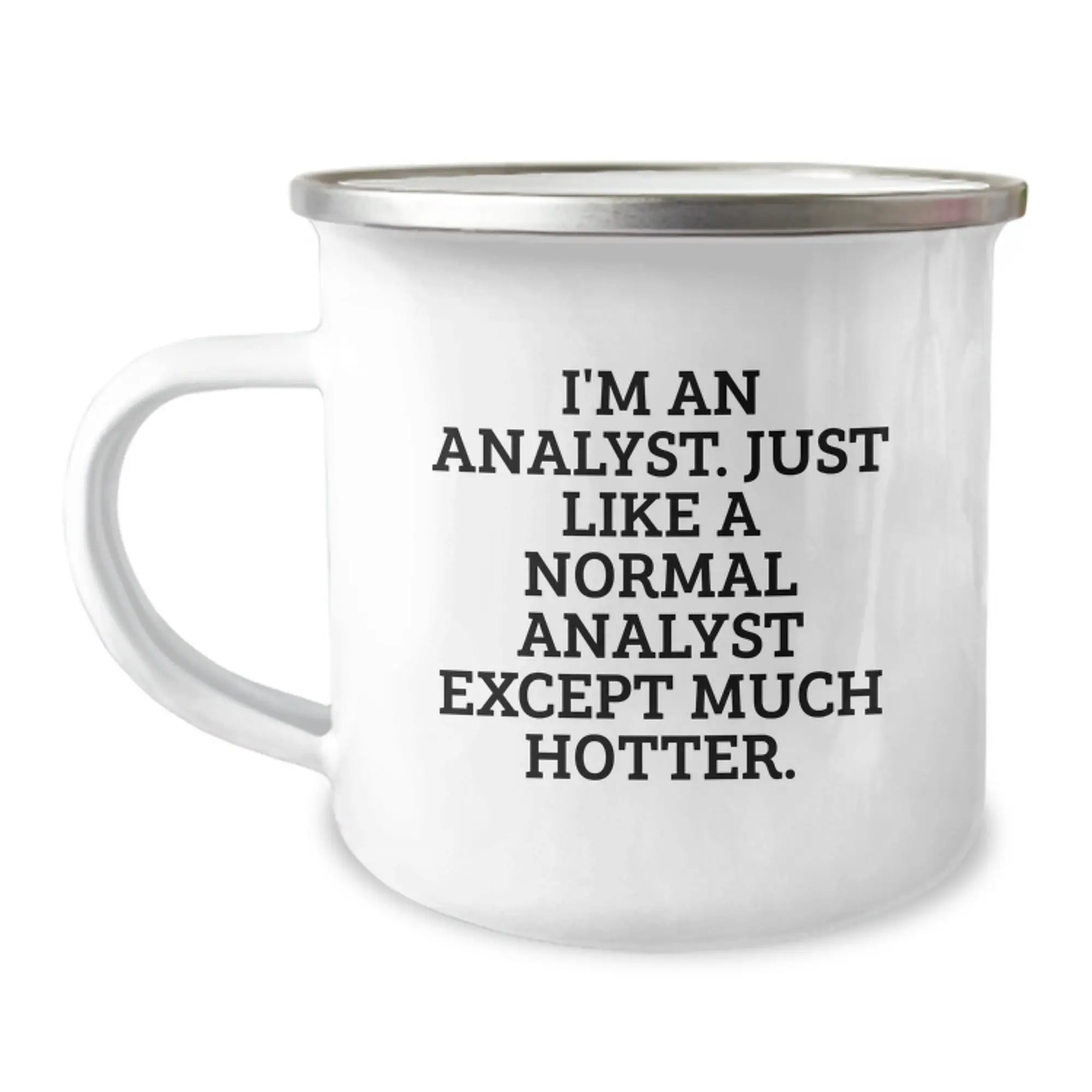 Funny Analyst Gifts for Men, Unique Graduation Unique Gifts from Friends to Analyst, Camping Mug with 'I'm An Analyst. Just Like A Normal Analyst Except Much Hotter.' - Image 1