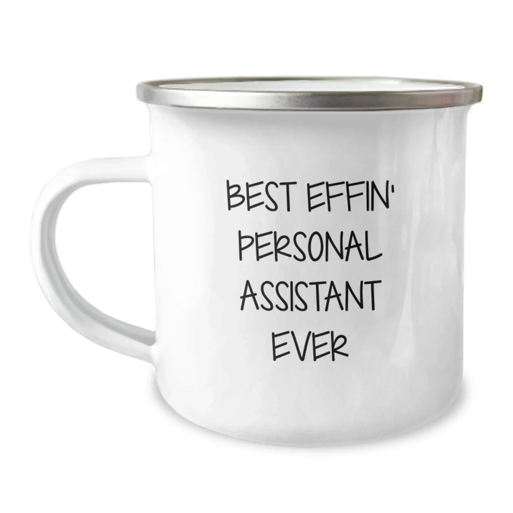 Funny Personal Assistant Gifts from Friends for Men Women Coworkers Family Best Effin' Camping Mug