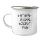 Funny Personal Assistant Gifts from Friends for Men Women Coworkers Family Best Effin' Camping Mug