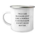 Humorous Camping Mugs for Case Managers, Funny Graduation Unique Gift Ideas from Friends, Coworkers, Family to Case Manager, Men, Women, Friends, Coworkers, Family - Image 1