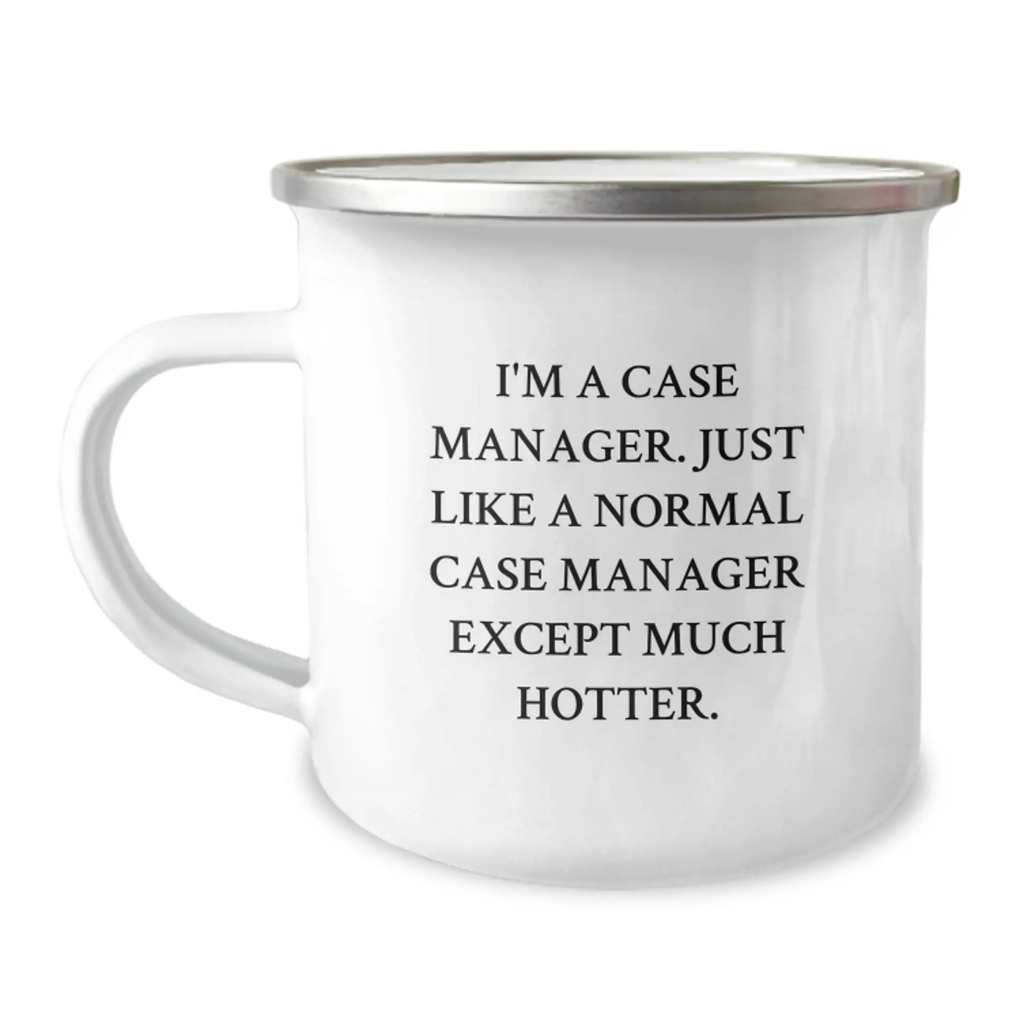 Humorous Camping Mugs for Case Managers, Funny Graduation Unique Gift Ideas from Friends, Coworkers, Family to Case Manager, Men, Women, Friends, Coworkers, Family - Image 1