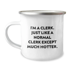 Clerk Keepsake Camping Mug for Him Graduation Gift With Bold Quote Steel - Image 1