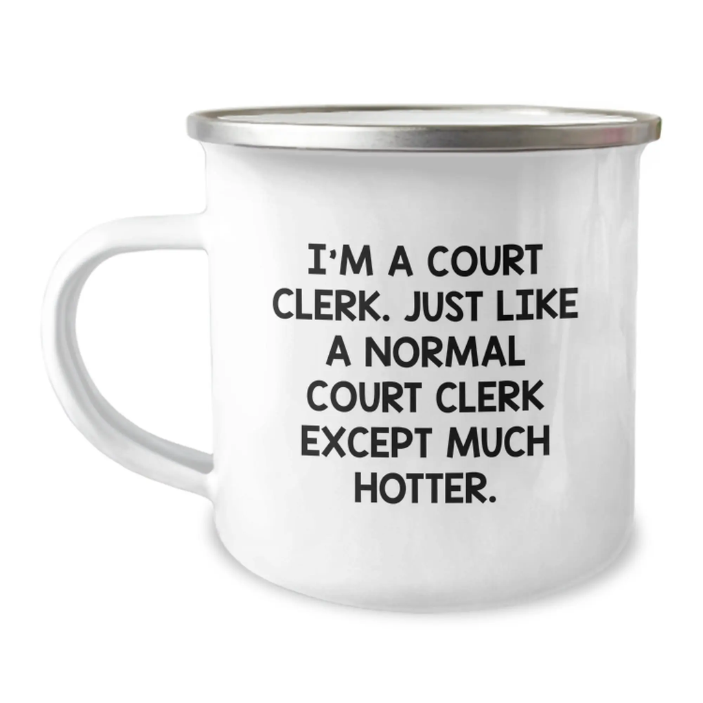 Court Clerk Gifts Funny Quotes Stainless Steel Camping Mug, Perfect for Court Clerk Men Women Friends, Court Clerk Graduation Unique Gifts from Family, Humorous Court Clerk Office Mug - Image 1