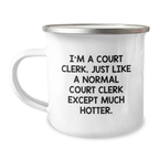 Court Clerk Gifts Funny Quotes Stainless Steel Camping Mug, Perfect for Court Clerk Men Women Friends, Court Clerk Graduation Unique Gifts from Family, Humorous Court Clerk Office Mug - Image 1