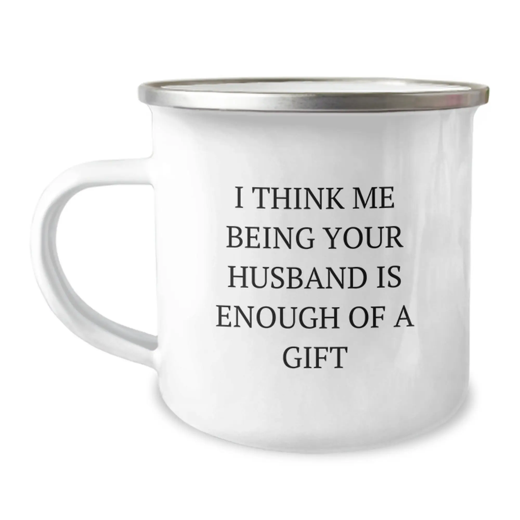 Funny Husband Camping Mug Gifts from Men, Wife to Husband, Husband Graduation Unique Gifts - Image 1