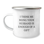 Funny Husband Camping Mug Gifts from Men, Wife to Husband, Husband Graduation Unique Gifts - Image 1