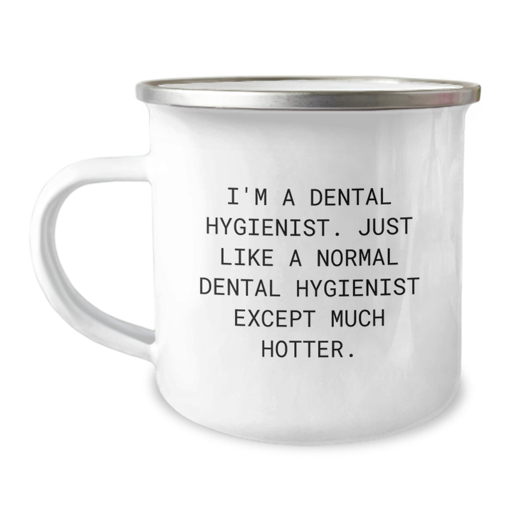 Dental Hygienist Gift for Him - Witty Camping Mug Keepsake - Image 1