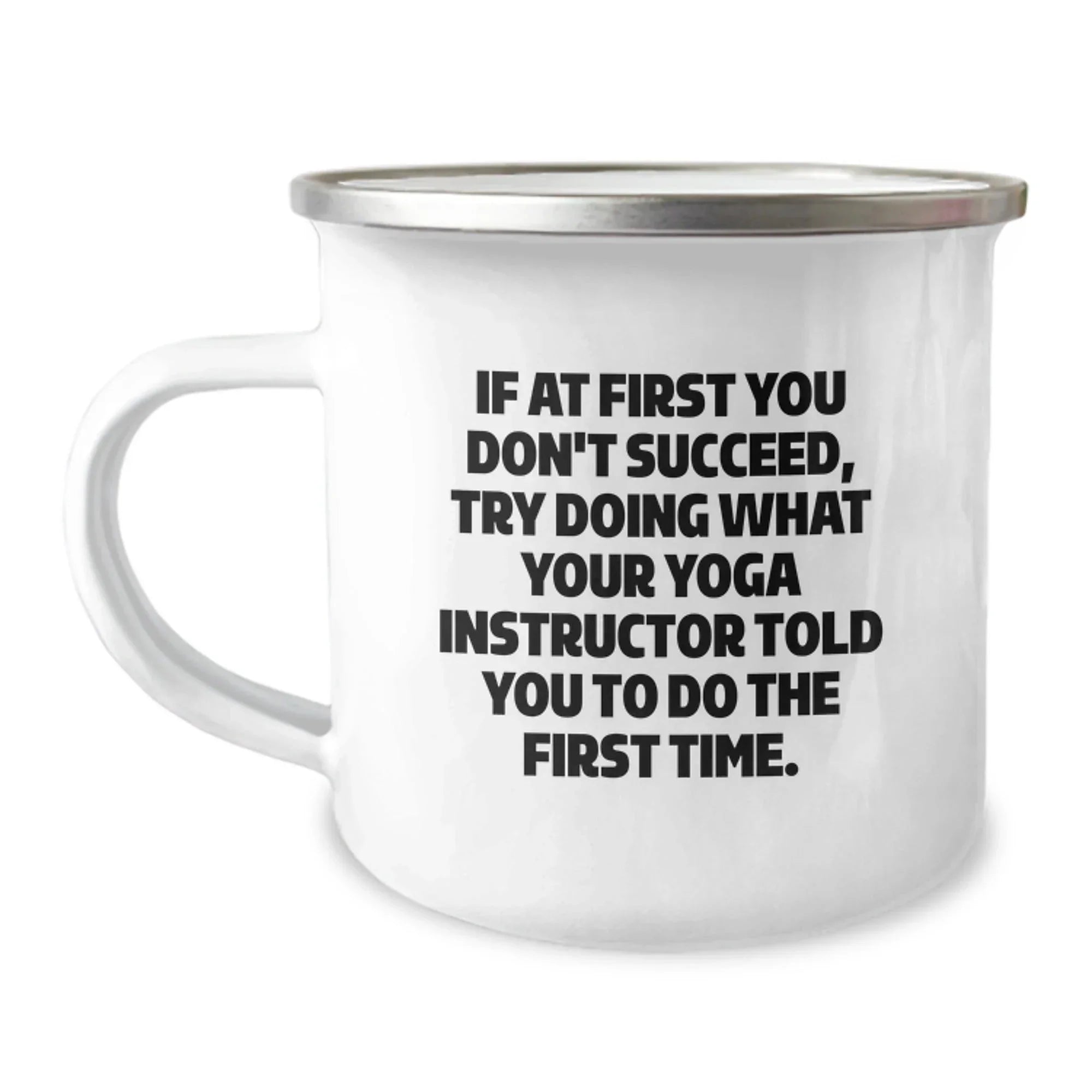 Funny Yoga Instructor Gifts from Friends, Gifts for Men and Women, Camping Mug with Inspirational Quote, Perfect Graduation Unique Gifts