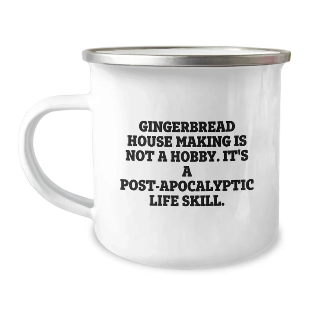 Gingerbread House Making Gifts, Funny Camping Mug, Gifts from Friends, Gifts for Gingerbread House Making Enthusiasts, Perfect Graduation Unique Gifts for Men and Women