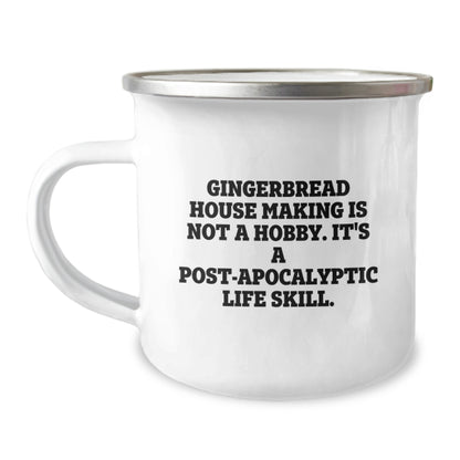 Gingerbread House Making Gifts, Funny Camping Mug, Gifts from Friends, Gifts for Gingerbread House Making Enthusiasts, Perfect Graduation Unique Gifts for Men and Women - Image 1