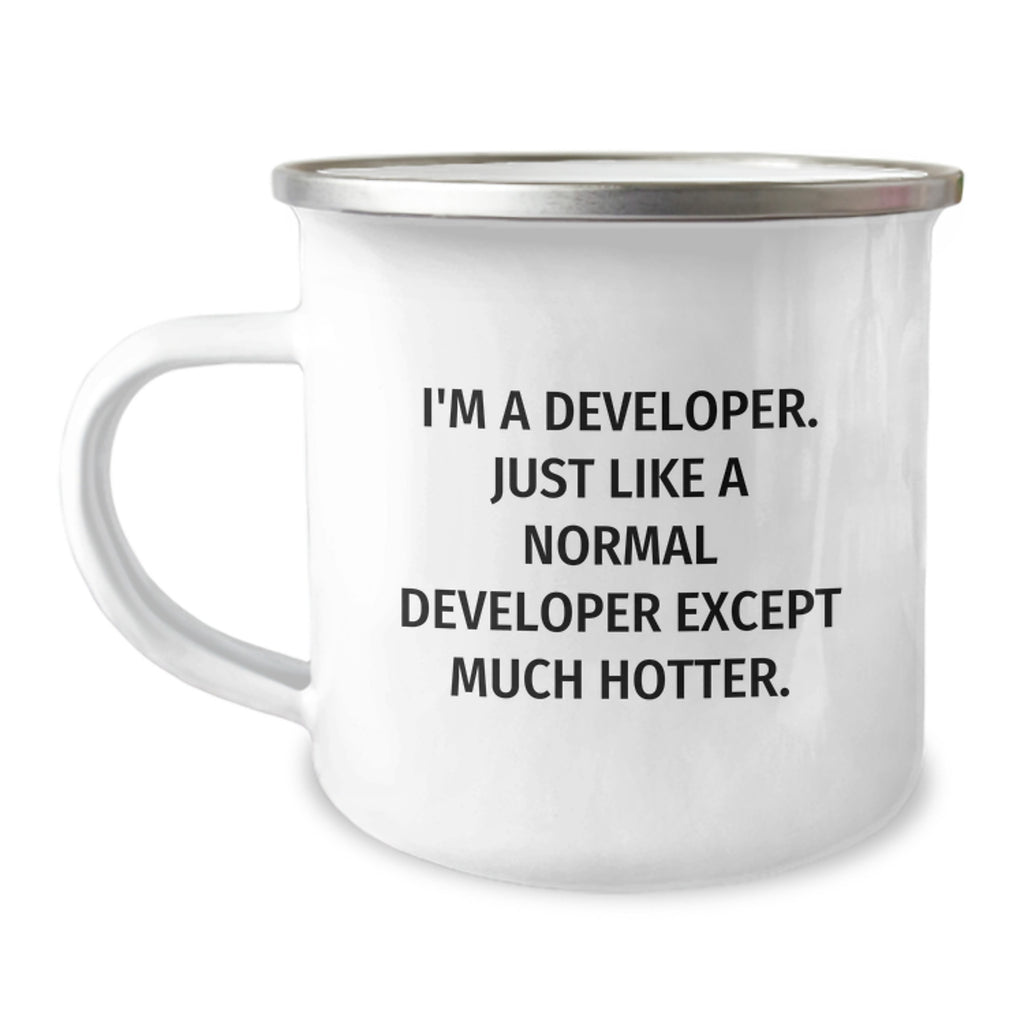 Developer Camping Mug Gift for Him - A Humorous Keepsake - Image 1
