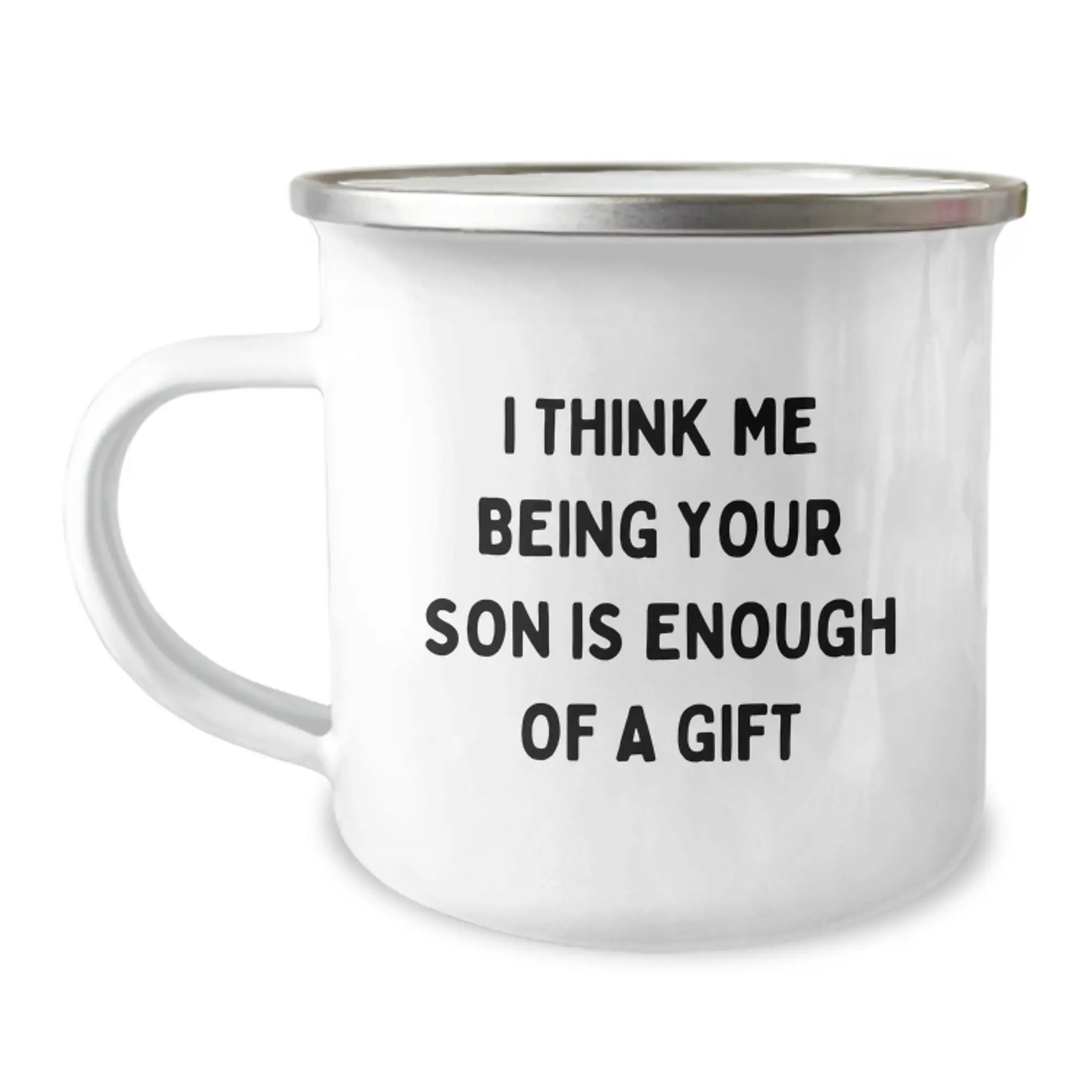Son Keepsake Camping Mug Birthday Gift for Him With Printed Quote - Image 1
