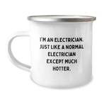 Electrician Keepsake Camping Mug for Him Graduation Gift Hot Now - Image 1