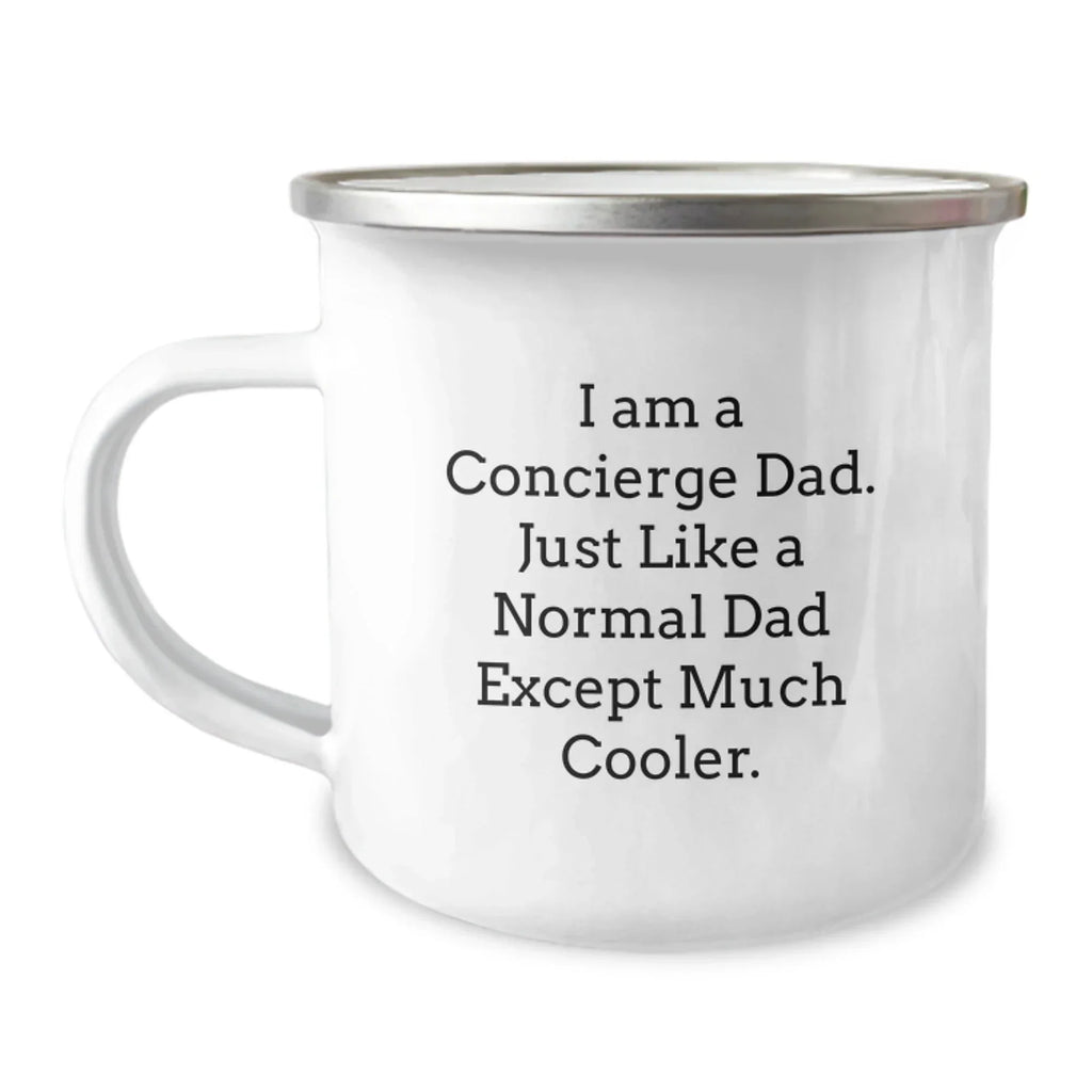 Funny Concierge Gifts for Men - I Am A Concierge Dad Funny Camping Mug, Christmas Unique Gifts from Family