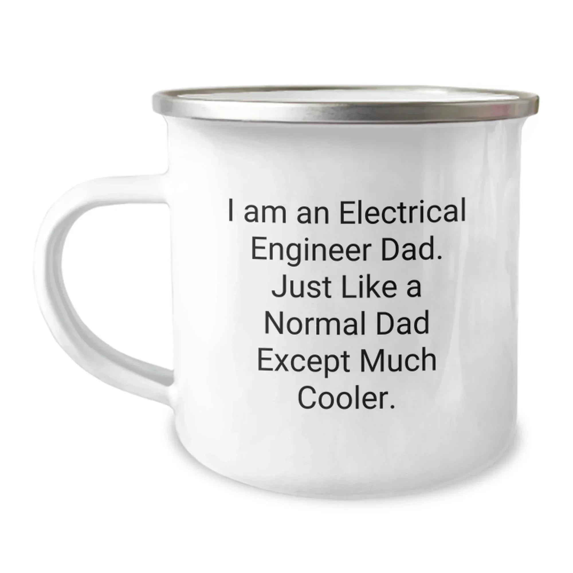Funny Electrical Engineer Dad Gifts from Men - 12 oz Stainless Steel Camping Mug for Electrical Engineer Men