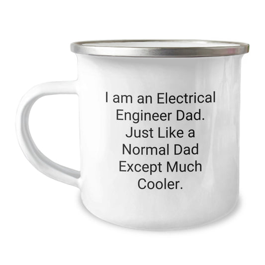 Funny Electrical Engineer Dad Gifts from Men - 12 oz Stainless Steel Camping Mug for Electrical Engineer Men - Image 1