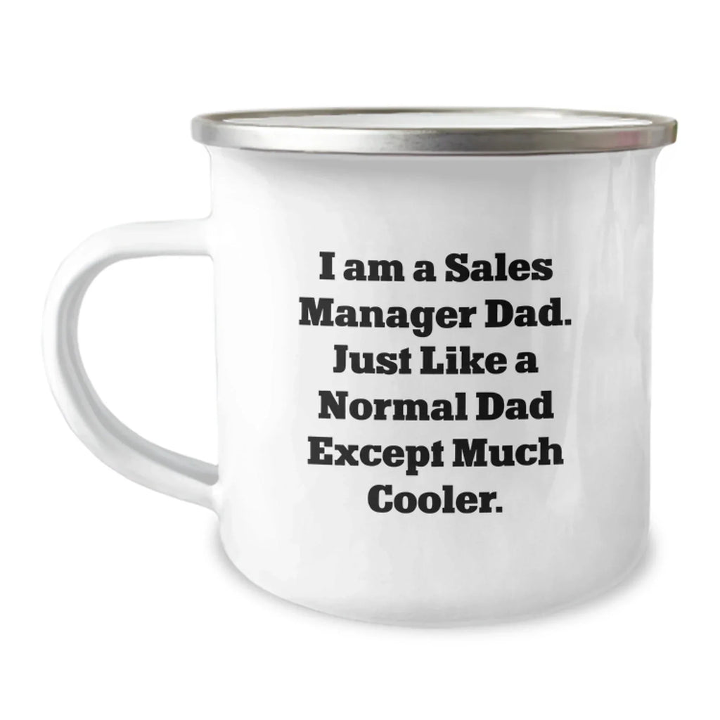 Funny Sales Manager Gifts for Dad, Unique Camping Mug for Men, Christmas Unique Presents from Family to Sales Manager Dad