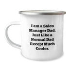 Funny Sales Manager Gifts for Dad, Unique Camping Mug for Men, Christmas Unique Presents from Family to Sales Manager Dad