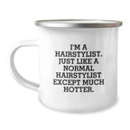 Bold Hairstylist Camping Mug for Friends Birthday Gift - Image 1