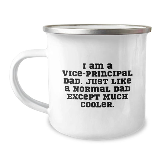 Funny Vice-principal Gifts from Dad, Vice-principal Dad Camping Mug, Christmas Unique Gifts for Vice-principal Dad - Image 1
