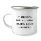 Gifts from Friends to Machinist Men Camping Mug, Funny Machinist Quote, Unique Graduation Gifts, Stainless Steel Enamel Finish, Perfect for Machinist Enthusiasts - Image 1