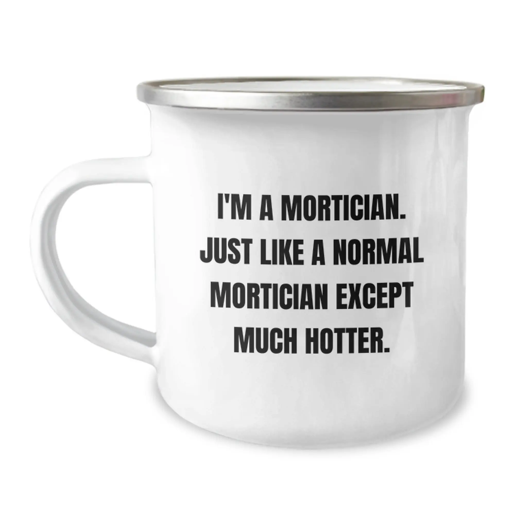 Funny Mortician Gifts for Mortician Friends, Mortician Unique Graduation Gifts from Family to Mortician Men, Camping Mug for Mortician - Image 1