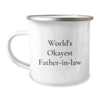 Funny World's Okayest Father-in-law Gifts from Family Men for Christmas Unique