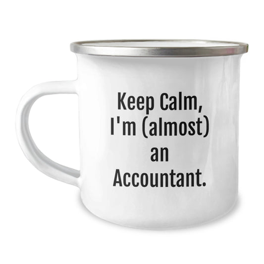 Funny Accountant Gifts for Men from Friends - Keep Calm I'm almost an Accountant Christmas Unique Gift for Accountant - Image 1