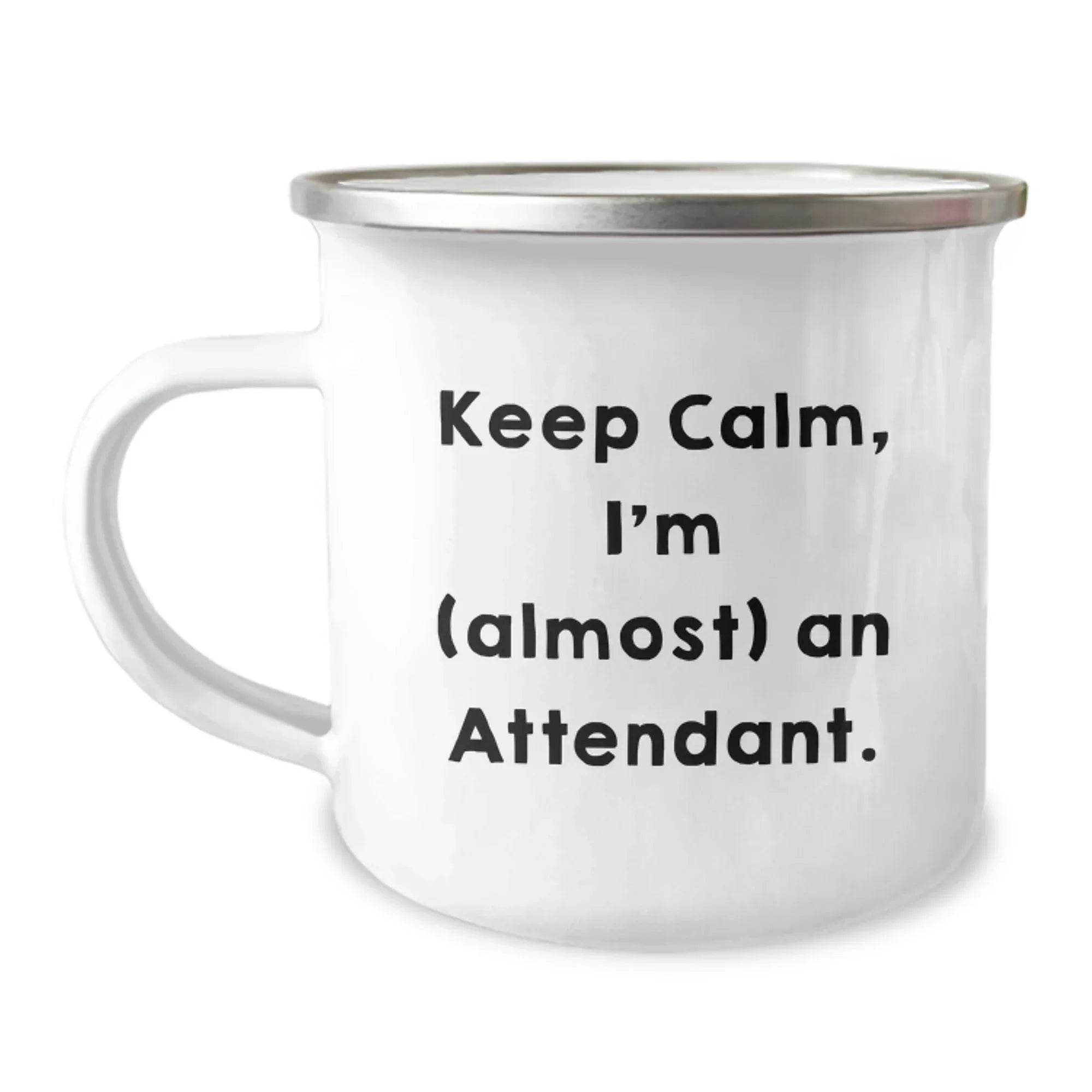Funny Attendant Gifts from Friends, Gifts for Attendant Men, Keep Calm and Camping Mug, Birthday Unique Gifts