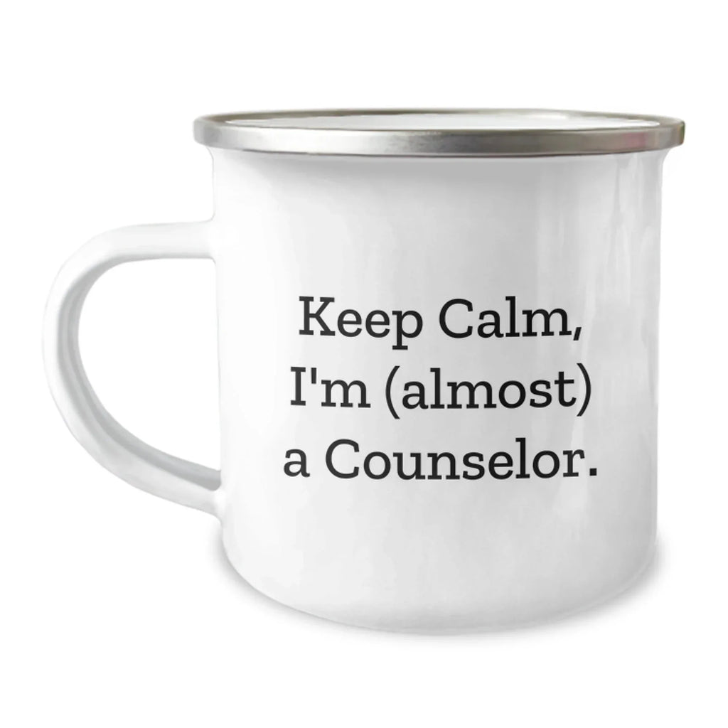 Funny Counselor Gifts for Men - Keep Calm I'm (almost) A Counselor Christmas Unique Camping Mug from Friends