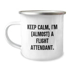 Funny Flight Attendant Gifts for Friends from Men, Keep Calm I'm almost a Flight Attendant Christmas Unique Gifts for Flight Attendant Family