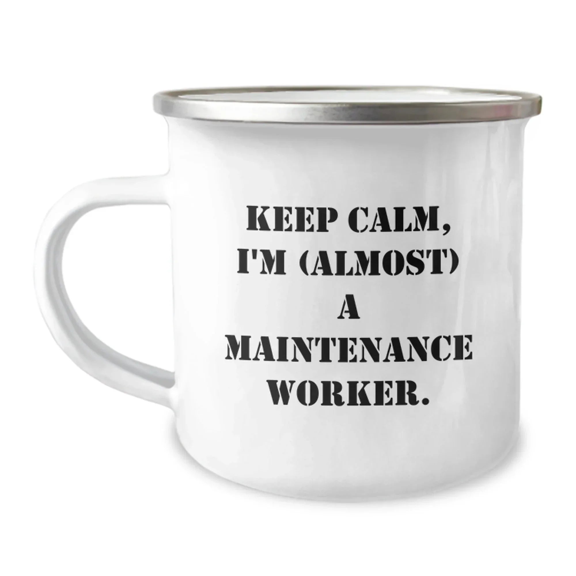 Funny Maintenance Worker Gifts for Men, Keep Calm I'm Almost a Maintenance Worker Christmas Unique Gifts from Friends