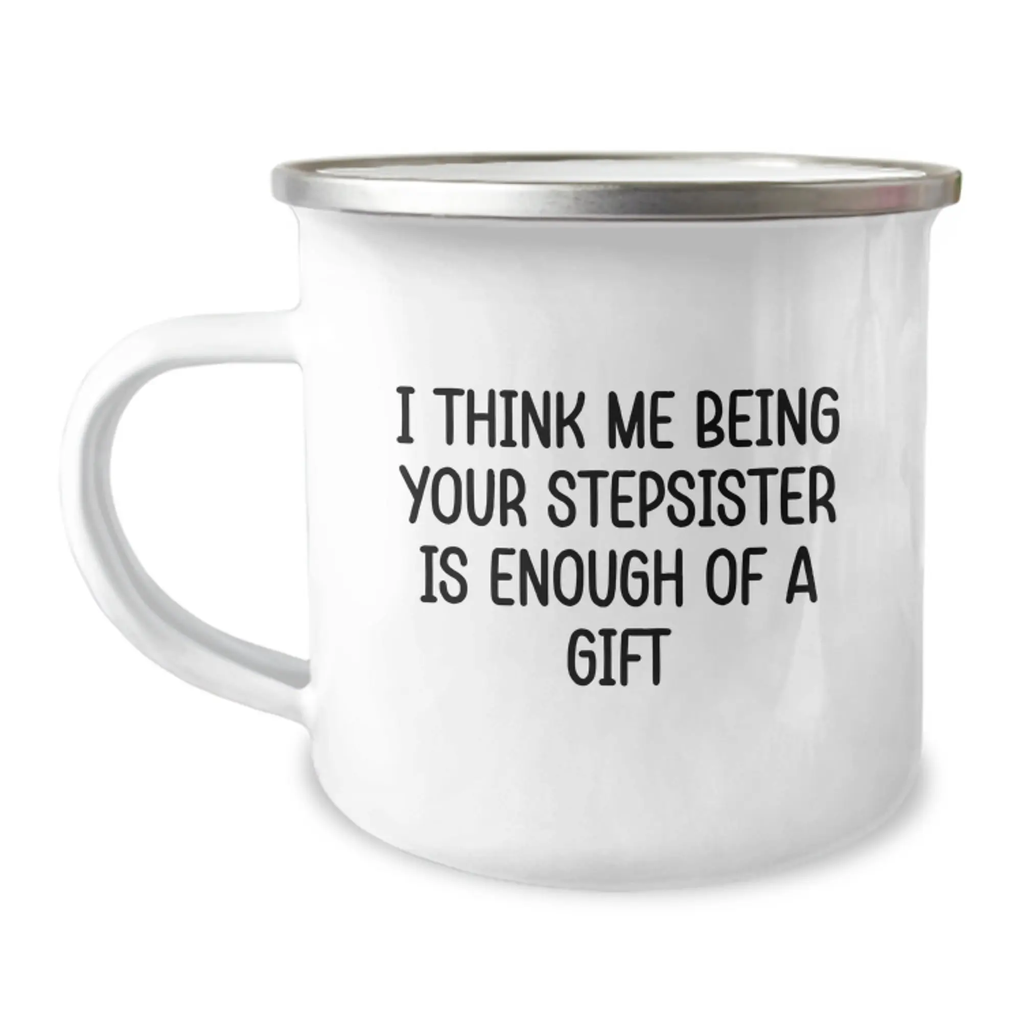 Stepsister Keepsake Camping Mug for Him Birthday Gift With Quote - Image 1