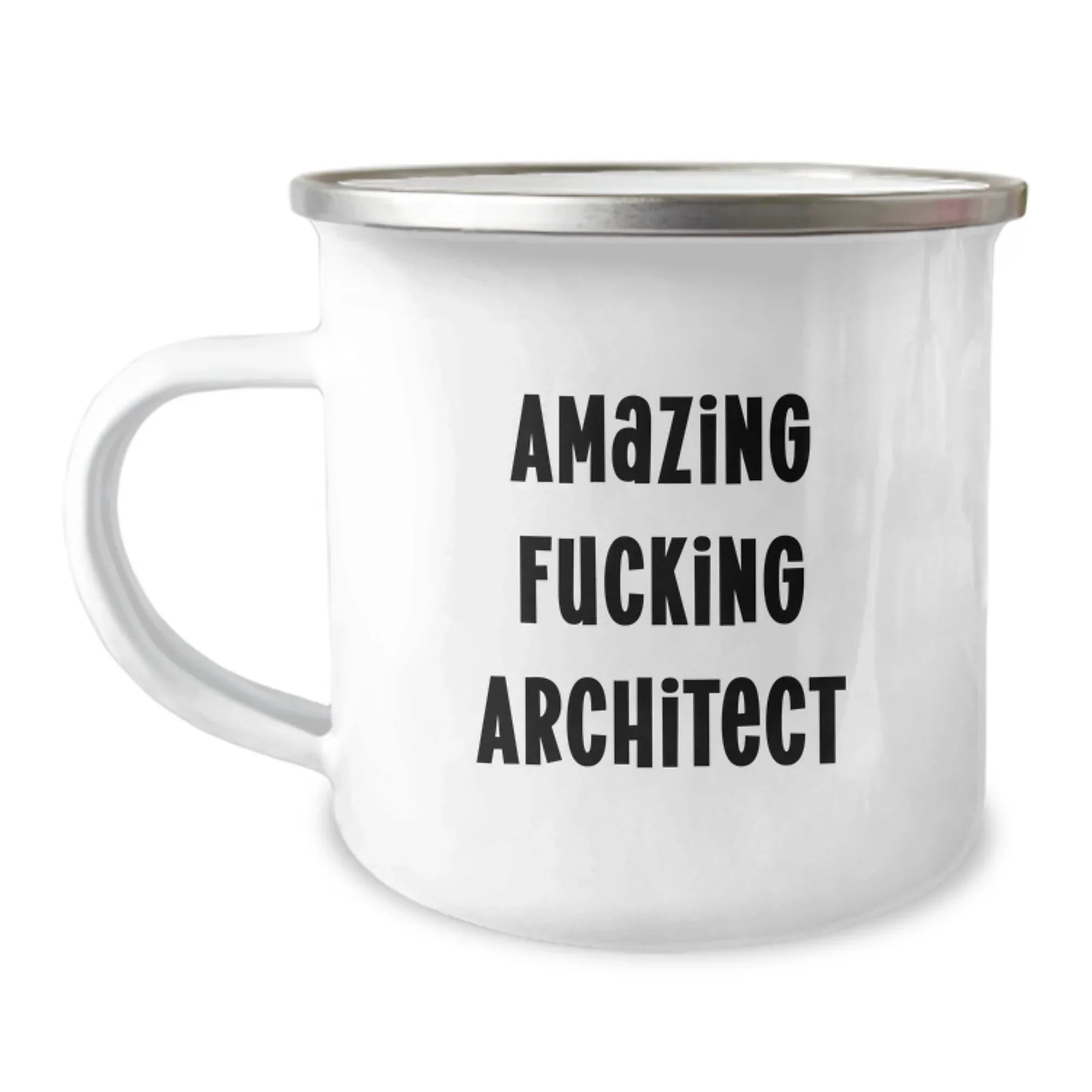 Funny Architect Gifts for Men, Unique Camping Mug for Friends at Christmas - 'Amazing F--king Architect' Quote, Perfect for Architect Lovers