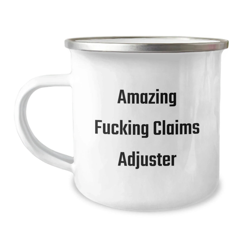 Funny Claims Adjuster Gifts for Christmas - 'Amazing F--king Claims Adjuster' Mug, Camping Mug for Men, Unique Gifts from Friends