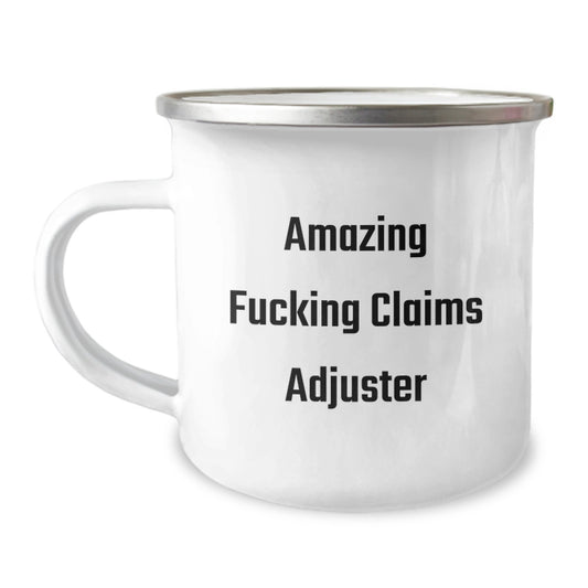 Funny Claims Adjuster Gifts for Christmas - 'Amazing F--king Claims Adjuster' Mug, Camping Mug for Men, Unique Gifts from Friends - Image 1