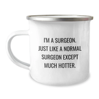 Cute Surgeon Gifts for Mom, Funny Camping Mug from Friends, Unique Mother's Day Presents for Surgeon Women - Image 1