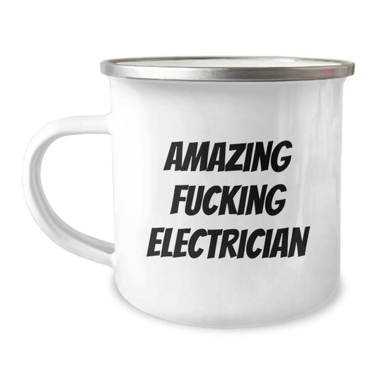 Funny Electrician Gifts, Amazing Electrician Mug for Camping, Unique Christmas Unique Gifts from Friends to Electrician - Image 1