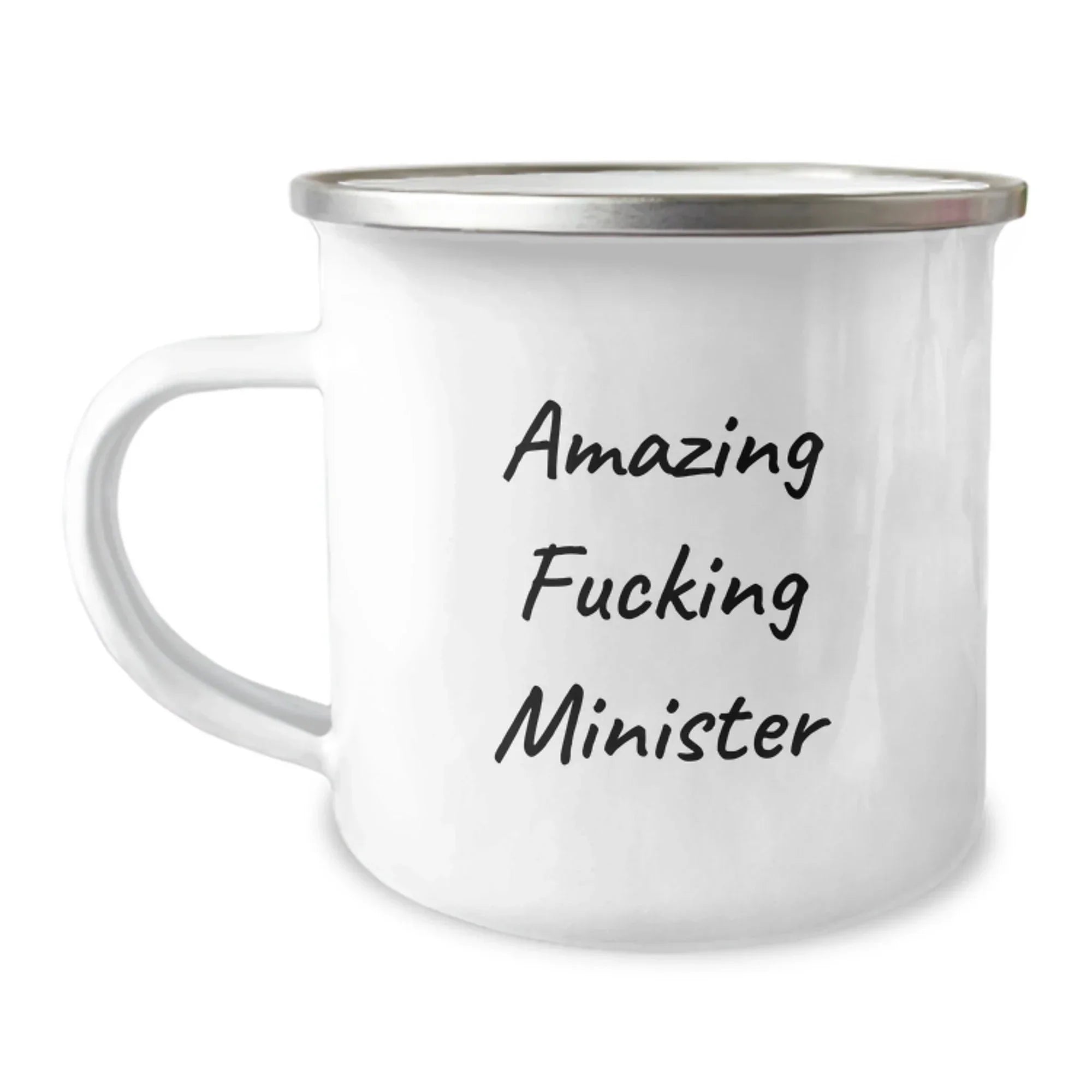 Funny Minister Quote Gifts from Friends for Minister Camping Mug, Amazing F--king Minister Graduation Unique Gifts for Minister