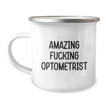 Funny Optometrist Gifts from Men to Friends - Amazing F--king Optometrist Christmas Unique Mugs for Camping - Image 1