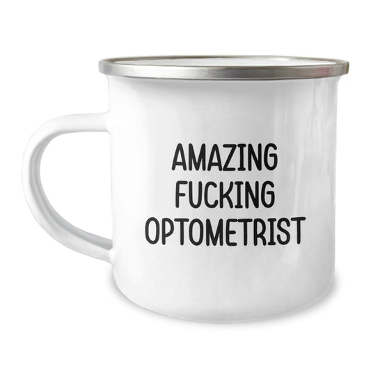 Funny Optometrist Gifts from Men to Friends - Amazing F--king Optometrist Christmas Unique Mugs for Camping - Image 1