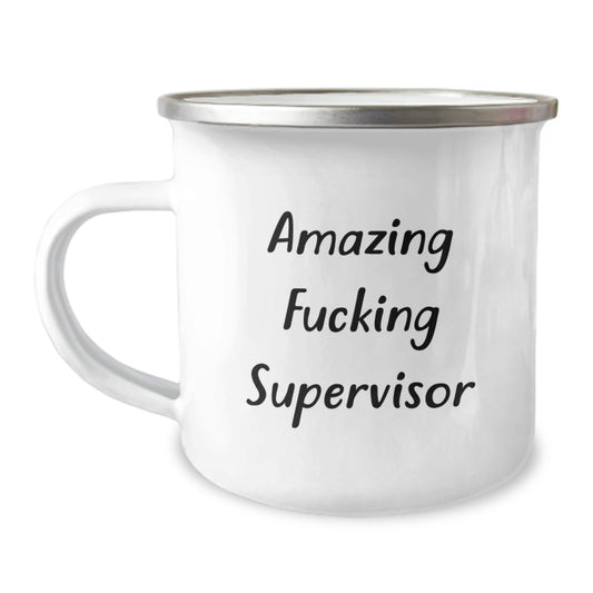 Funny Supervisor Gifts from Friends, Amazing Supervisor Camping Mug for Christmas Unique Gifts, Gifts for Supervisor Men - Image 1