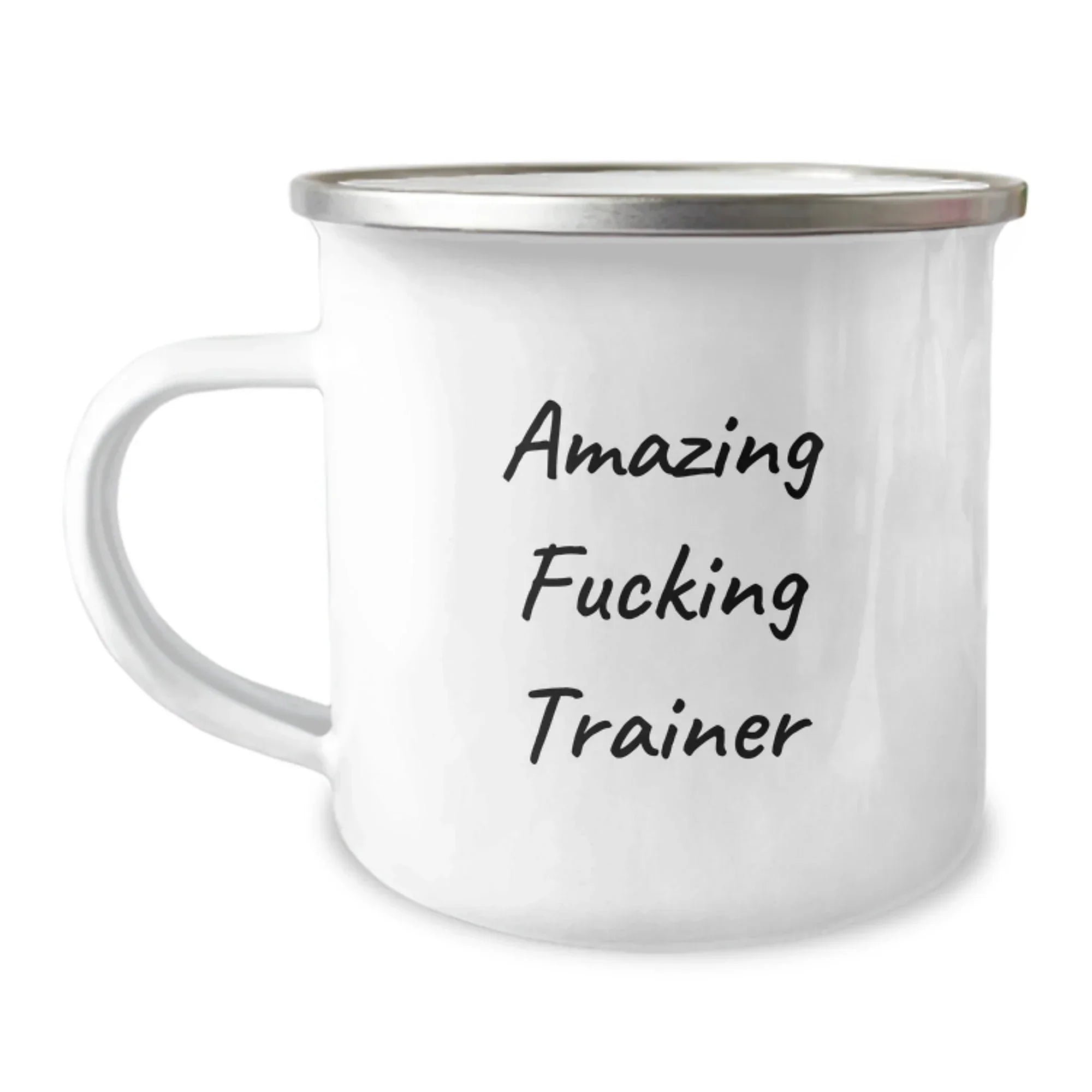Funny Trainer Gifts for Men, Unique Camping Mug with Amazing F--king Trainer Quote, Perfect for Christmas Unique Gifts from Family