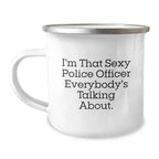 Funny Police Officer Gifts for Men - Christmas Unique Presents from Family to Police Officer Camping Mug