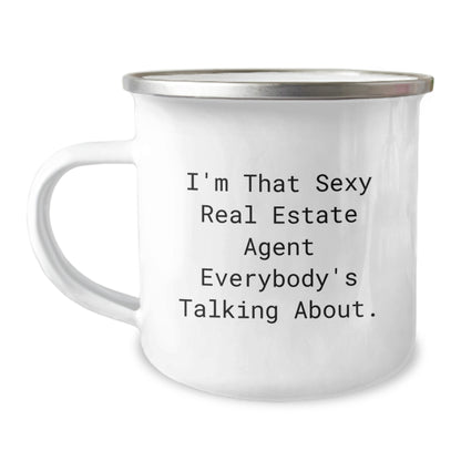 Real Estate Agent Gifts, Funny Inspirational Quote, Camping Mug for Graduation, Gifts from Friends to Real Estate Agent - Image 1
