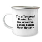 Funny Banker Gifts from Friends, Banker Camping Mug for Men, Unique Christmas Unique Gifts for Banker Colleagues